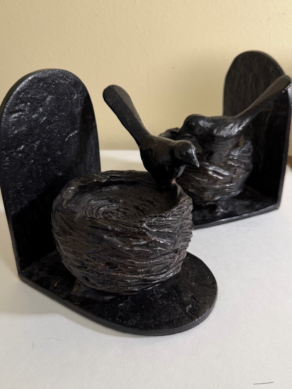 Cast Iron Bird Bookends